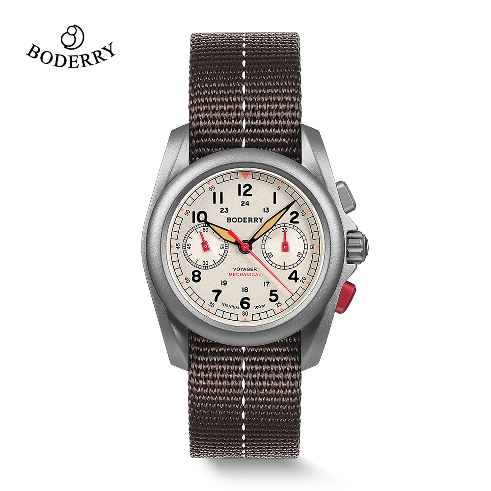 Field Watch Military - BODERRY мужские полевые часы титановый механический