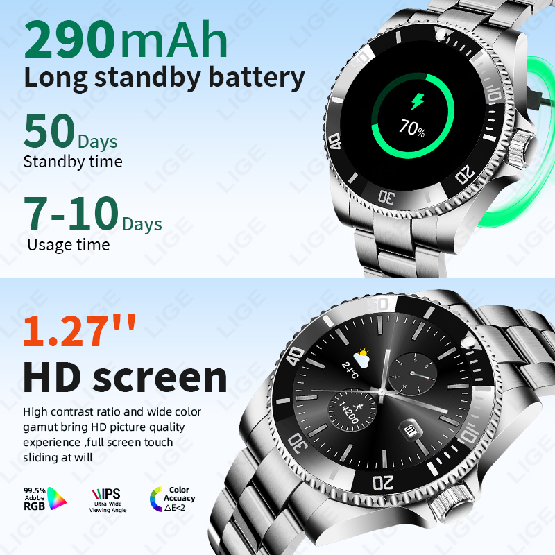 Смарт-часы LIGE 2026 с HD-экра – обзор и цена Luxury Watch In The World