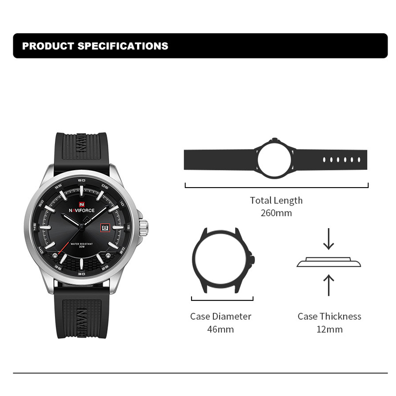 Мужские часы NAVIFORCE класса  – обзор и цена Field Watch Military