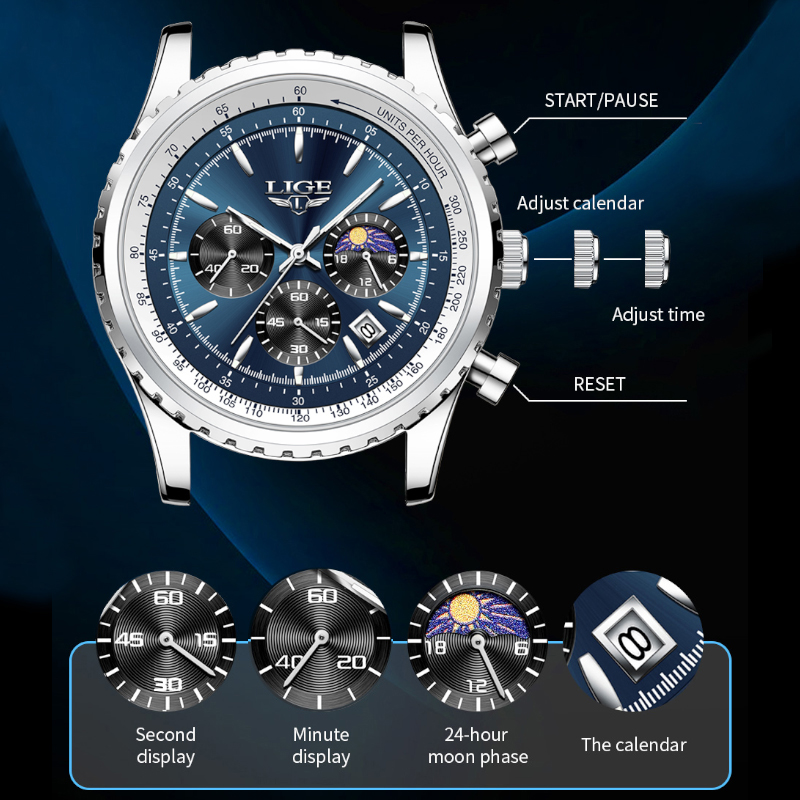 Часы наручные LIGE Мужские ква – обзор и цена Luxury Watch Exhibition