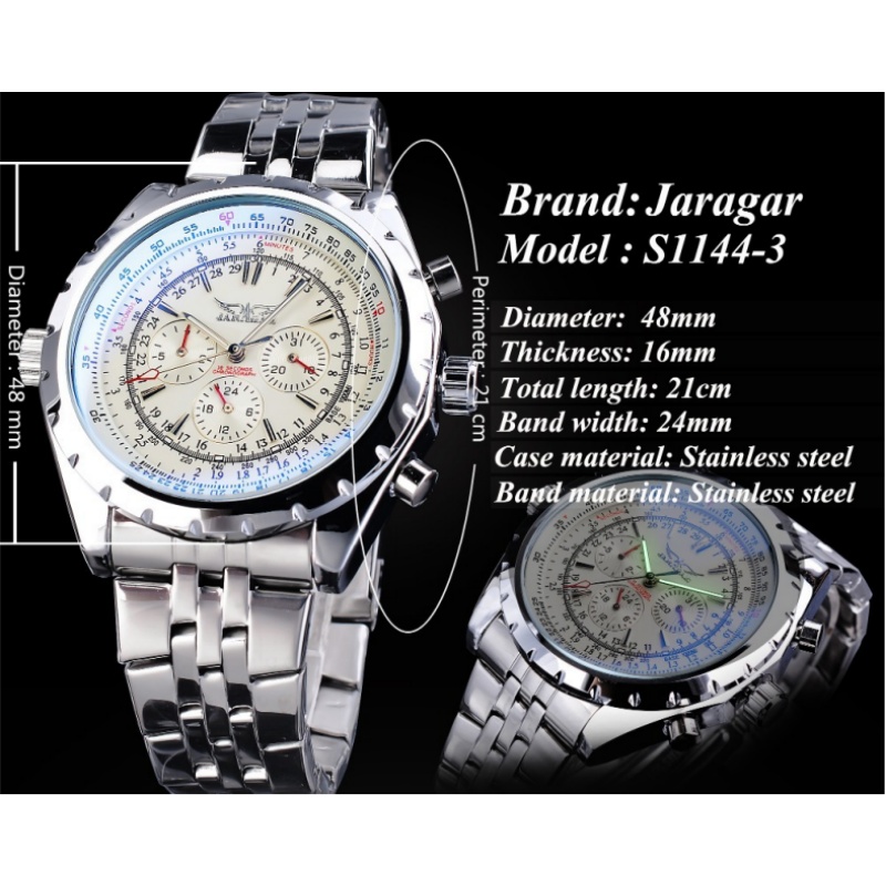 JARAGAR 212, элегантные автома – обзор и цена Chronograph Flyback Watch