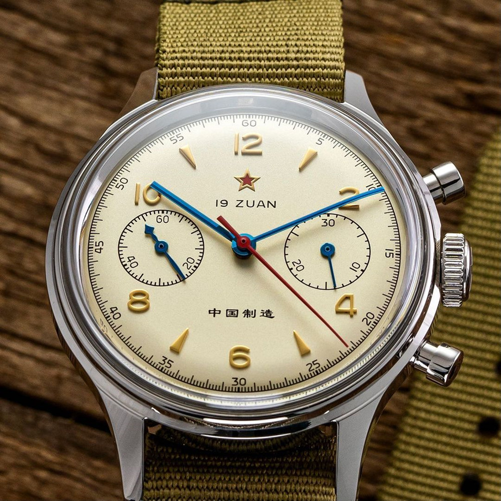 RED STAR 38 мм мужские механич – обзор и цена Chronograph Flyback Watch