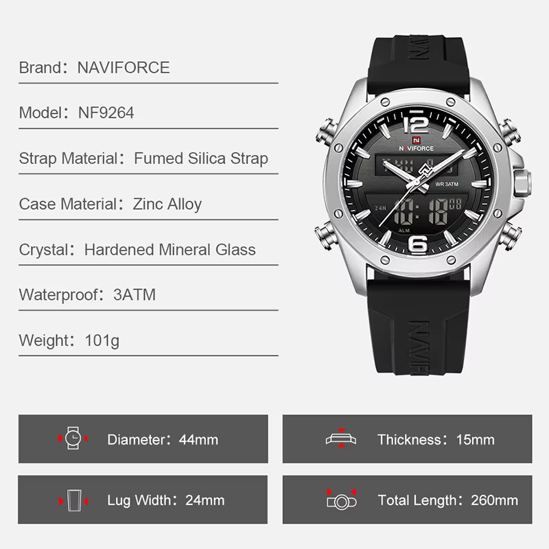 Мужские кварцевые часы NAVIFOR – обзор и цена Field Watch Military