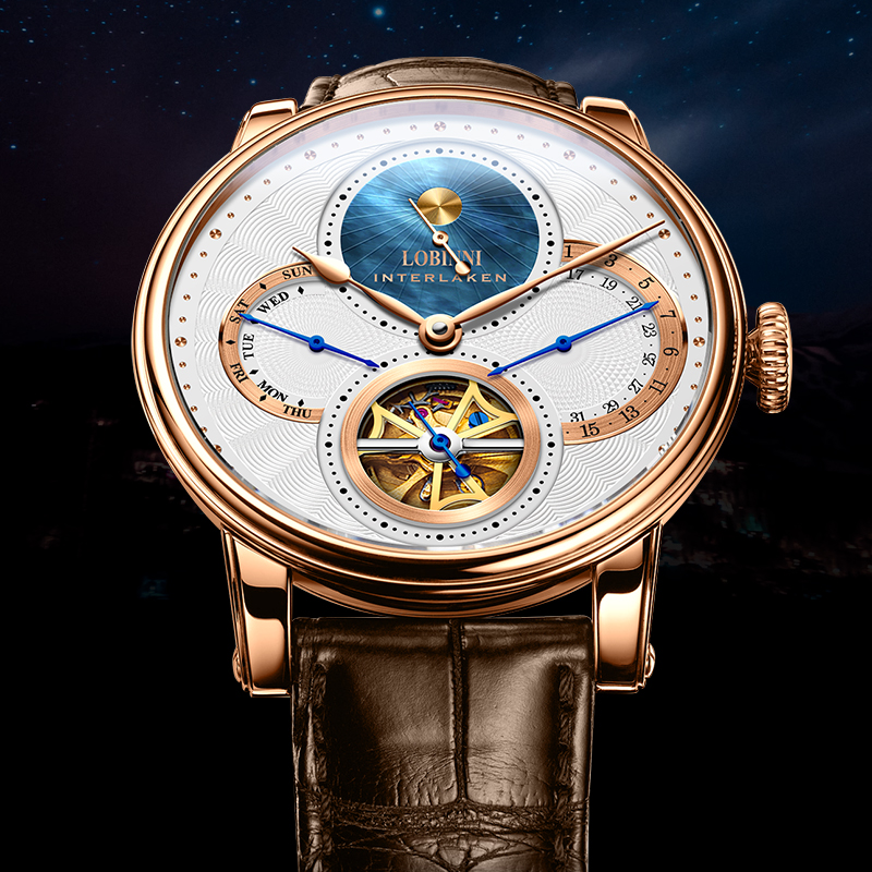 Часы LOBINNI для мужчин, автом – обзор и цена Chronograph Flyback Watch